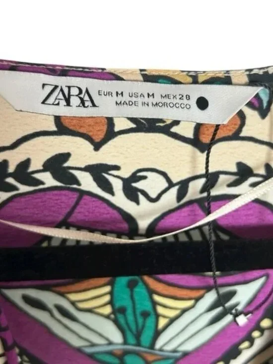 BLOGGERS FAV ZARA MULTICOLORED PRINTED DRESS - Picture 4 of 13